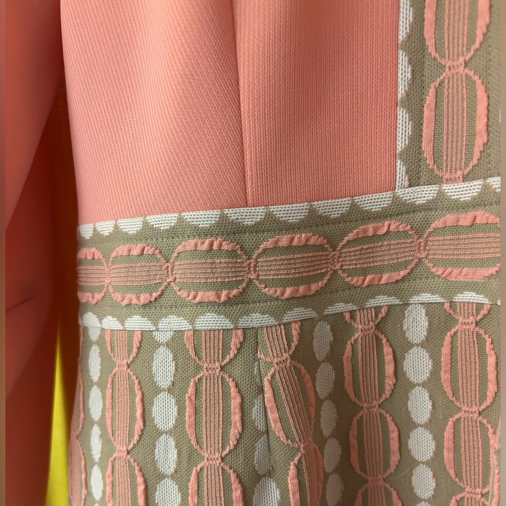 Vintage style pink and beige dress